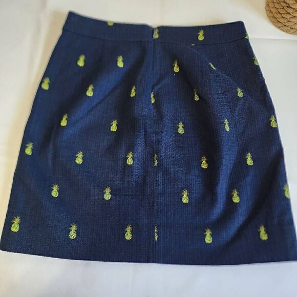 J Crew Basketweave Mini Pineapple Skirt Size 00 B26 - Picture 2 of 6